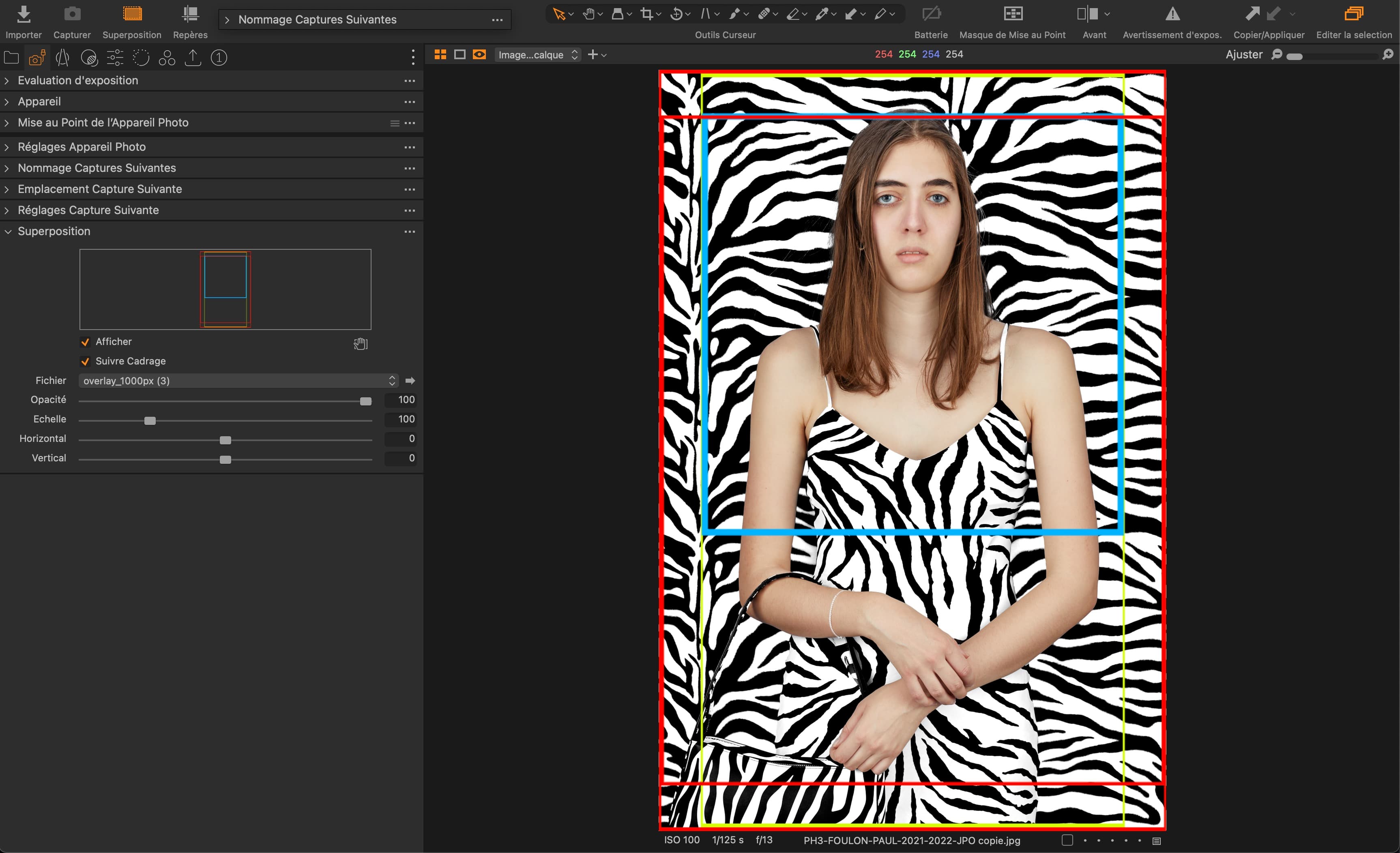 Overlay multi-recadrages pour Capture One